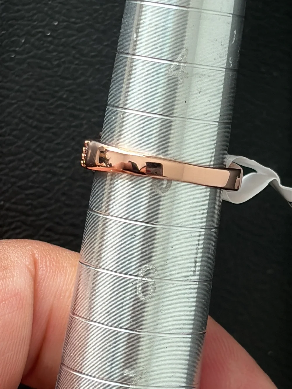 Bomb Party Rose Gold Tone and Black Stone Ring